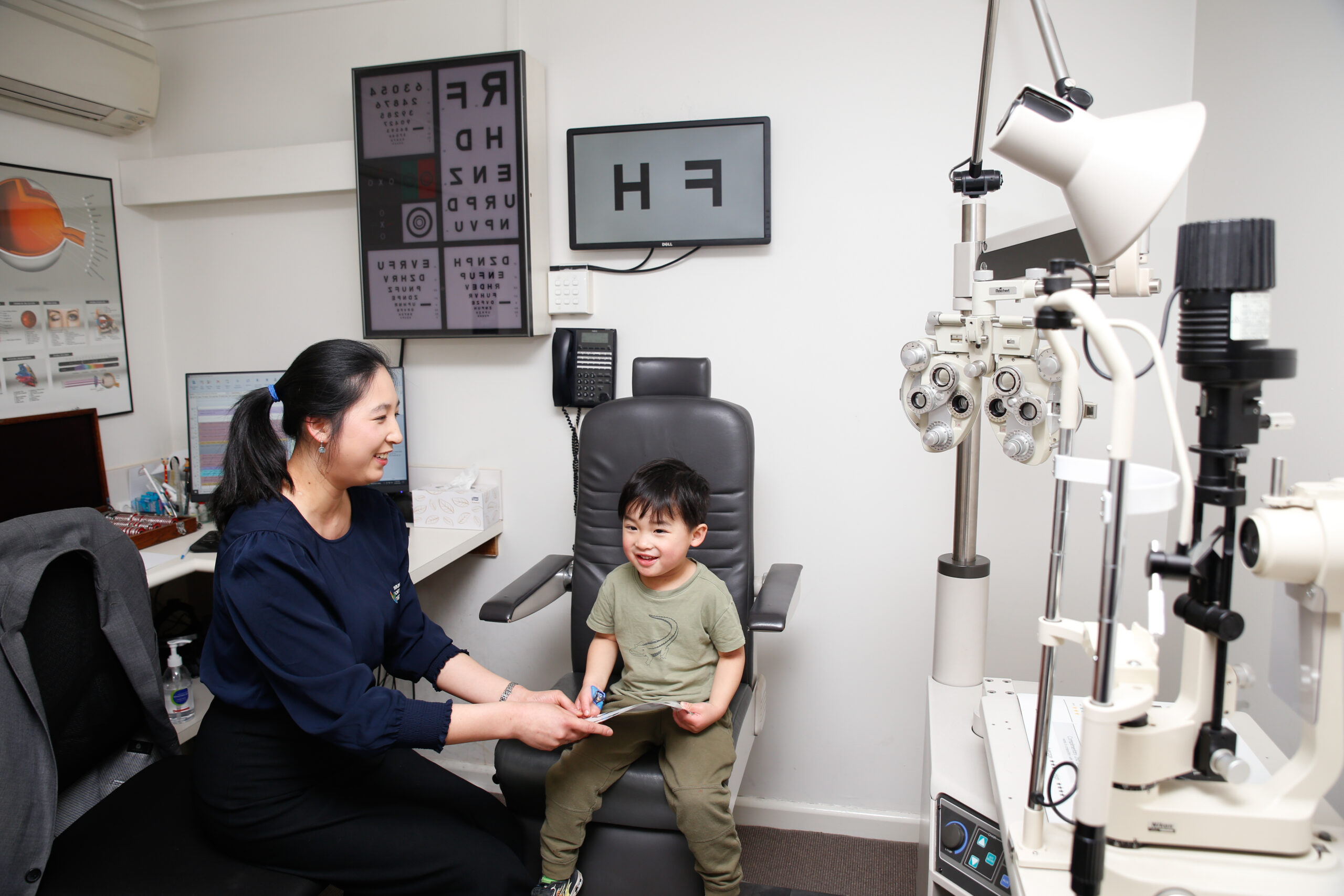 Child getting their eyes tested